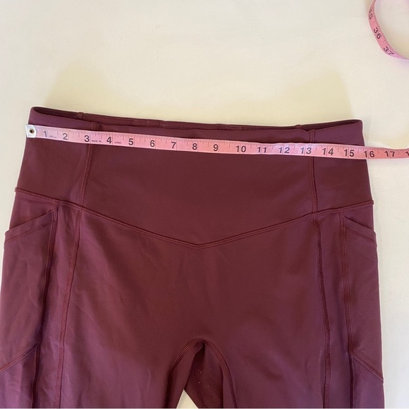 Lululemon || All The Right Places Crop II *23" Dark Adobe Burgundy Maroon 12 - Picture 7 of 10